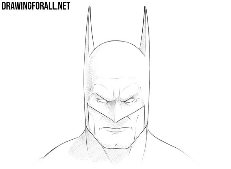 How to draw Batman face