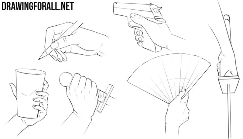 How to draw anime hands holding