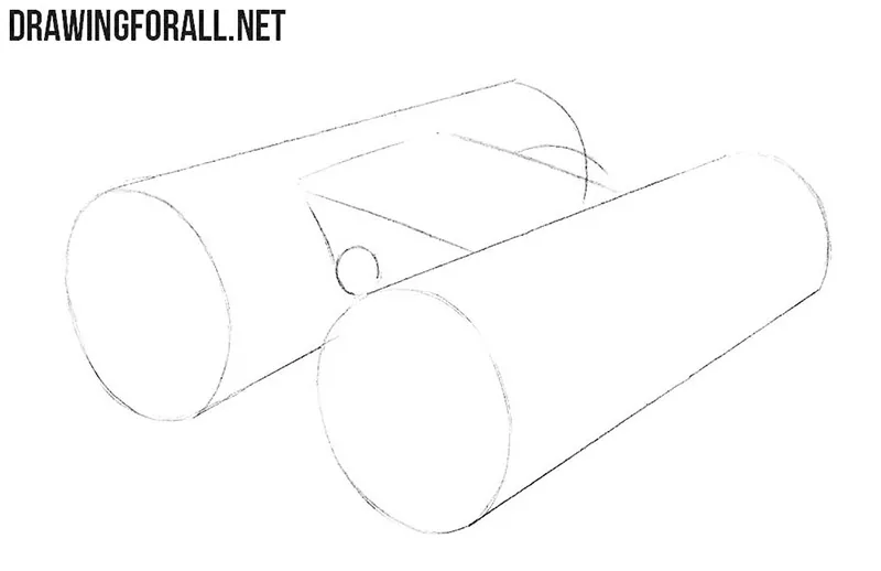How easy to draw a binoculars