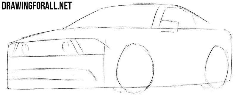 How easy to draw a muscle car