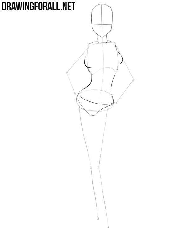 How to draw a female anime body