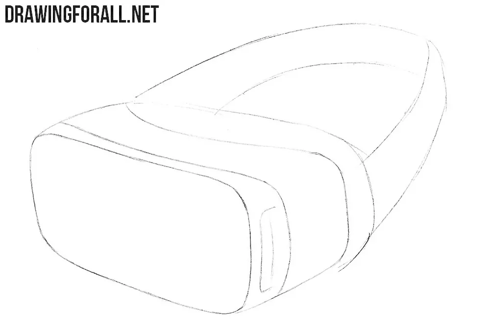 How to draw a virtual reality headset