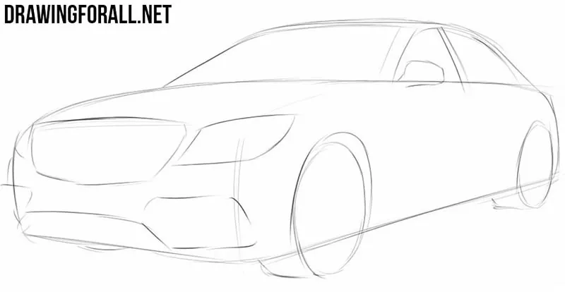 Car drawing step by step