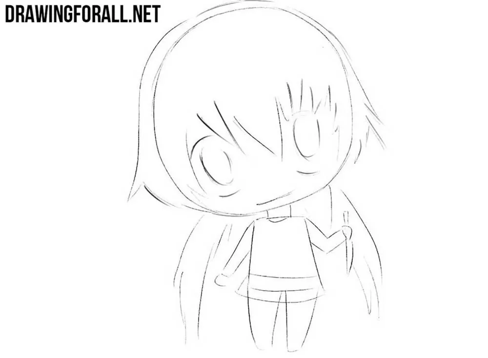 How to draw Yuno Gasai for kids