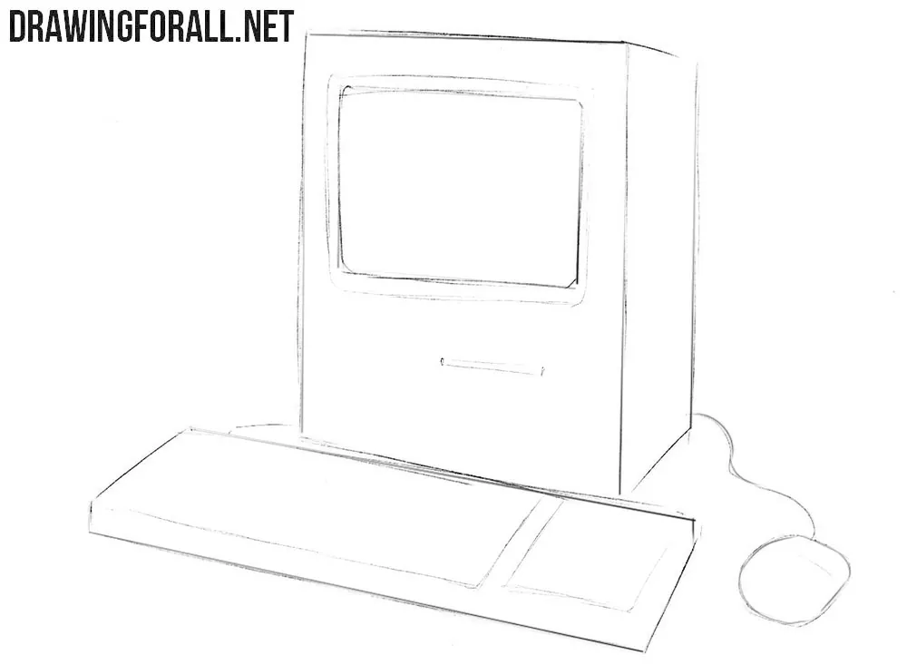 How to draw a Macintosh step by step