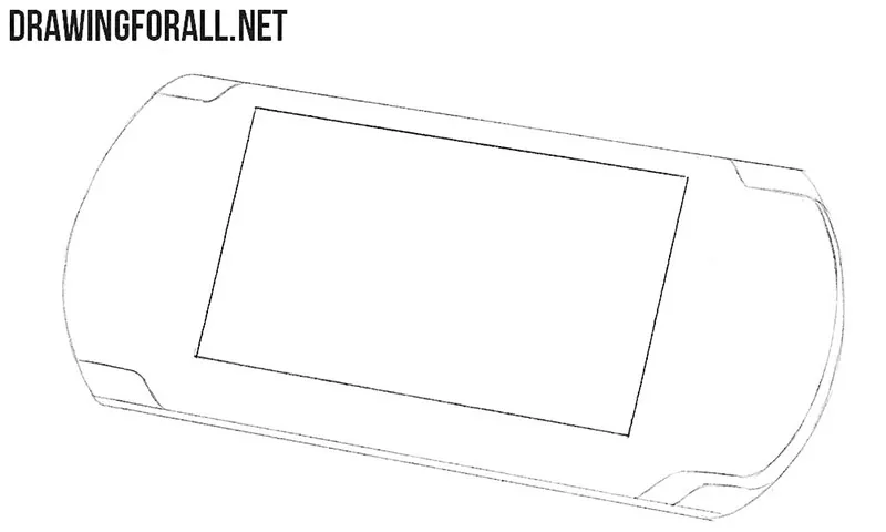 How to draw a Playstation Portable for beginners