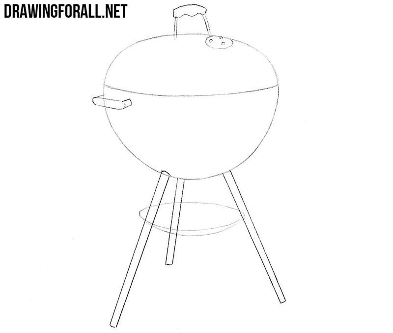 How to draw a grill step by step