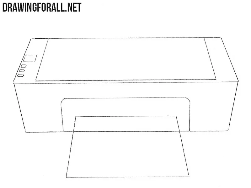 How to draw a printer easy