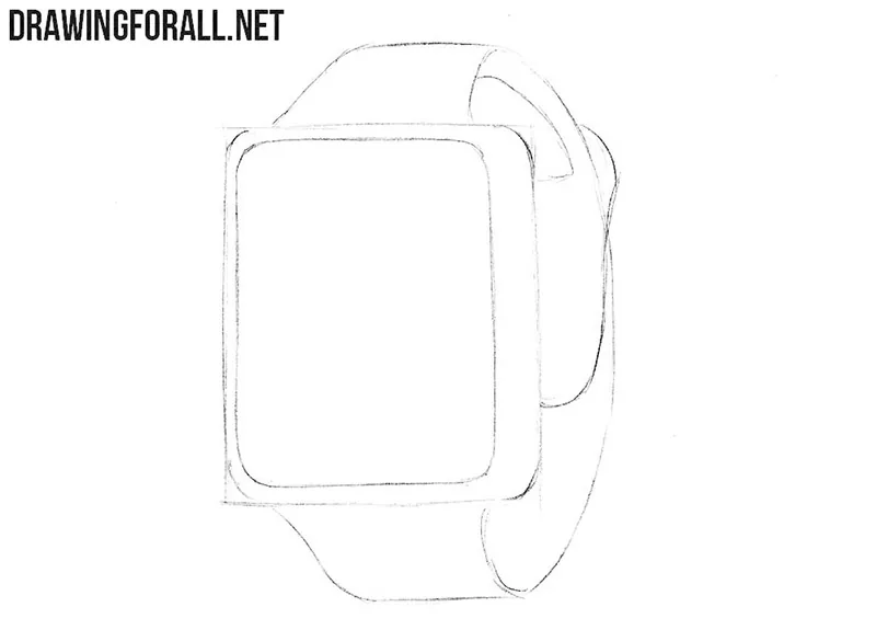 How to draw a smart watch easy