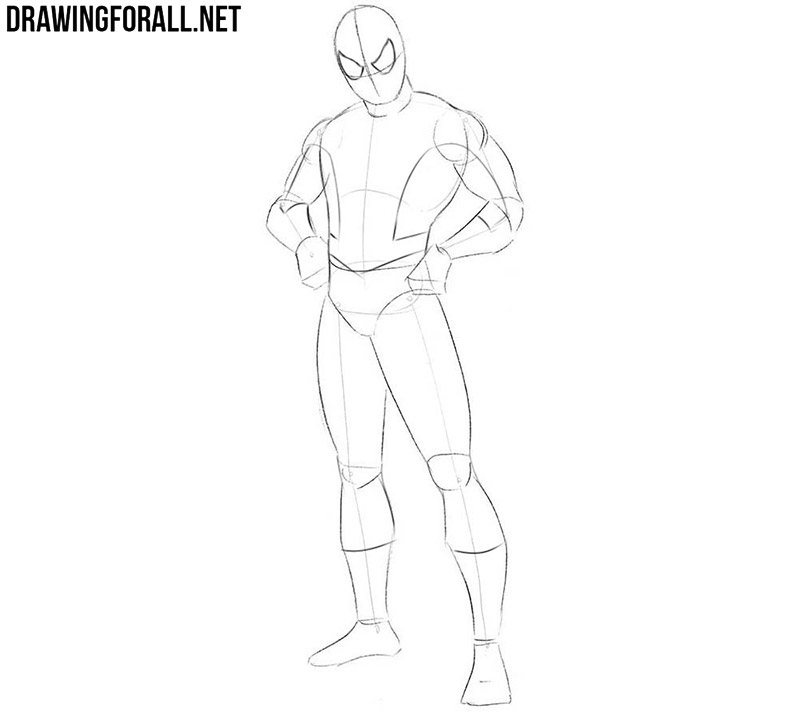 How to draw Spider-Man step by step