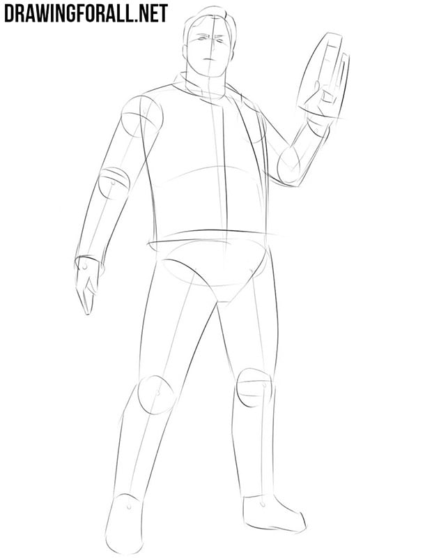 How to draw Star Lord easy