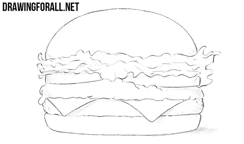 How to draw a burger