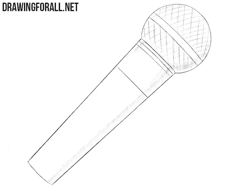 How to draw a microphone