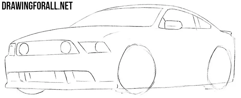 How to draw a muscle car for beginners