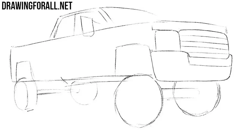 How to draw a pick up Truck