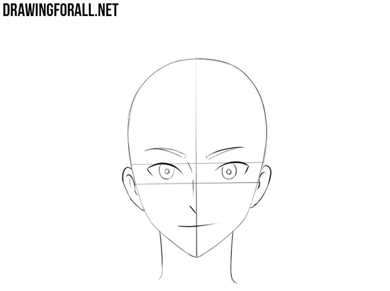 How to draw an anime head step by step