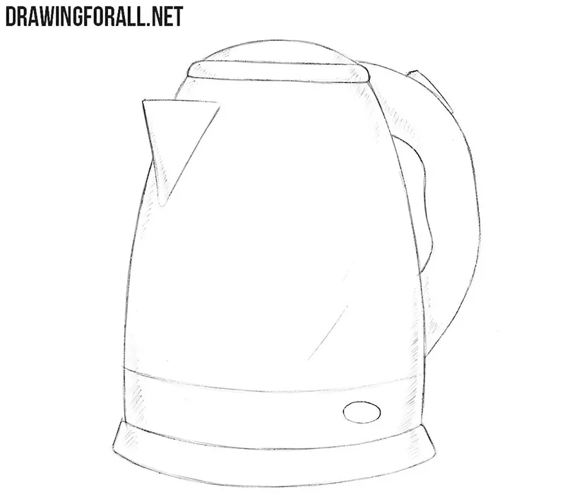How to draw an electric kettle
