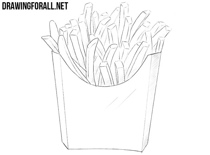 How to draw french fries