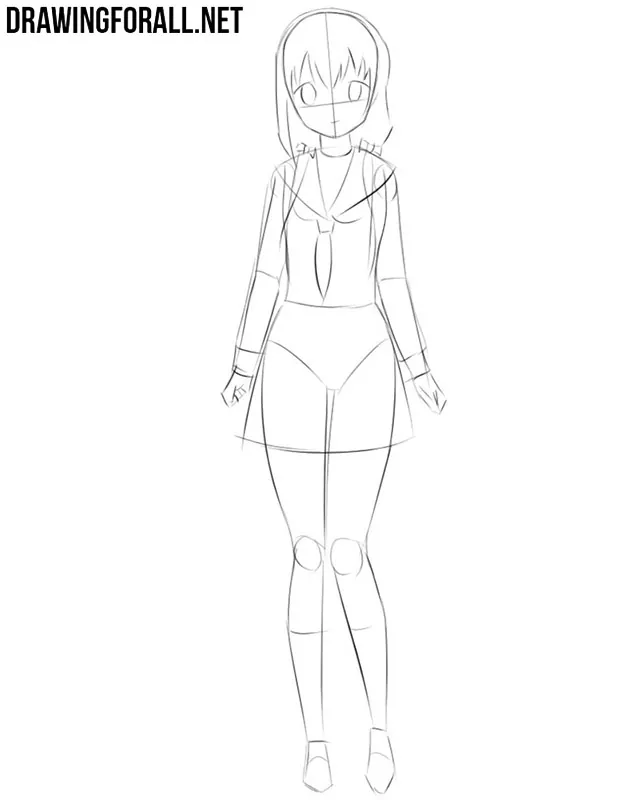 How to Draw a Manga Girl Full Body Side View  StepbyStep Pictures   How 2 Draw Manga