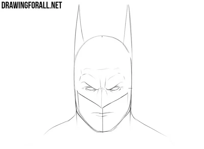 How to draw Batman mask