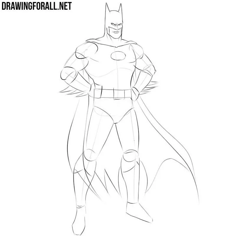 How to draw Batman step by step easy