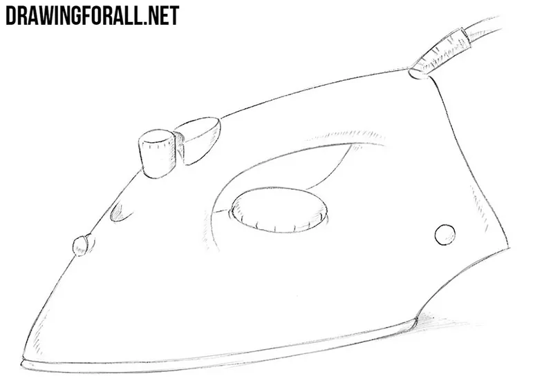 How to draw a clothes iron