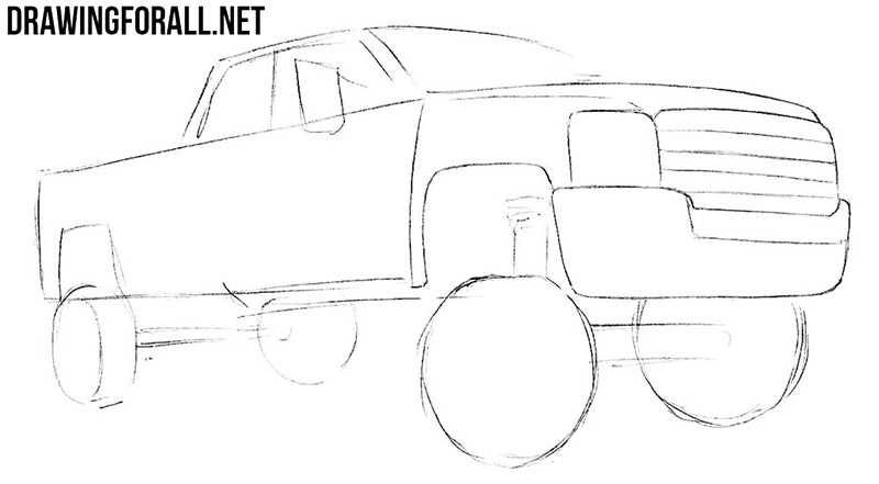How to sketch a truck easy