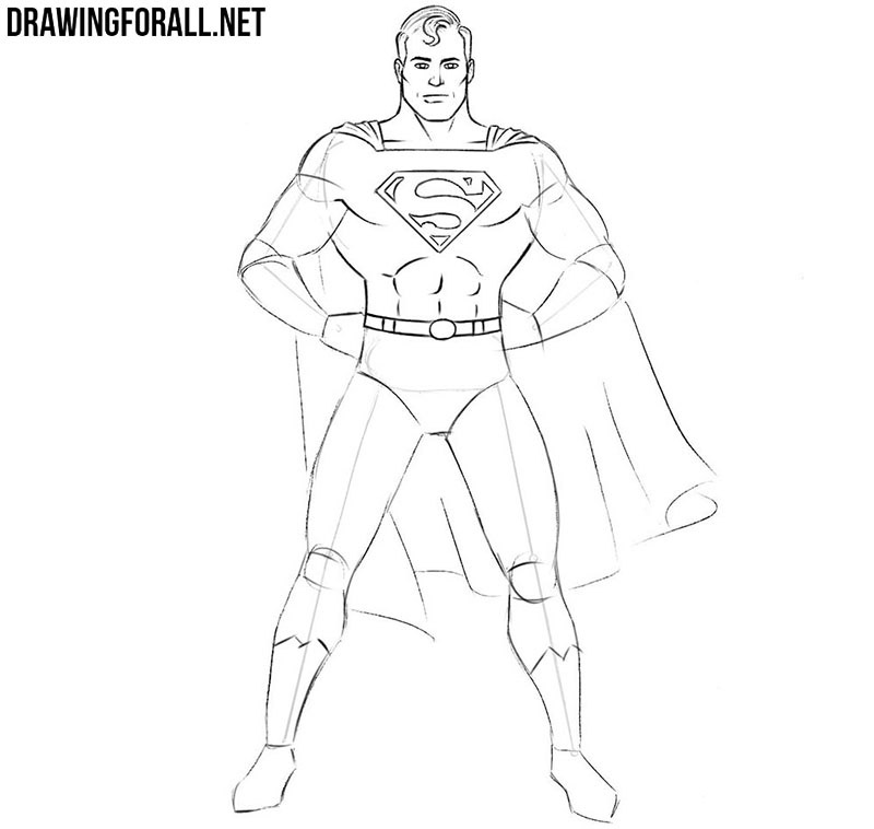How to draw Superman for beginners