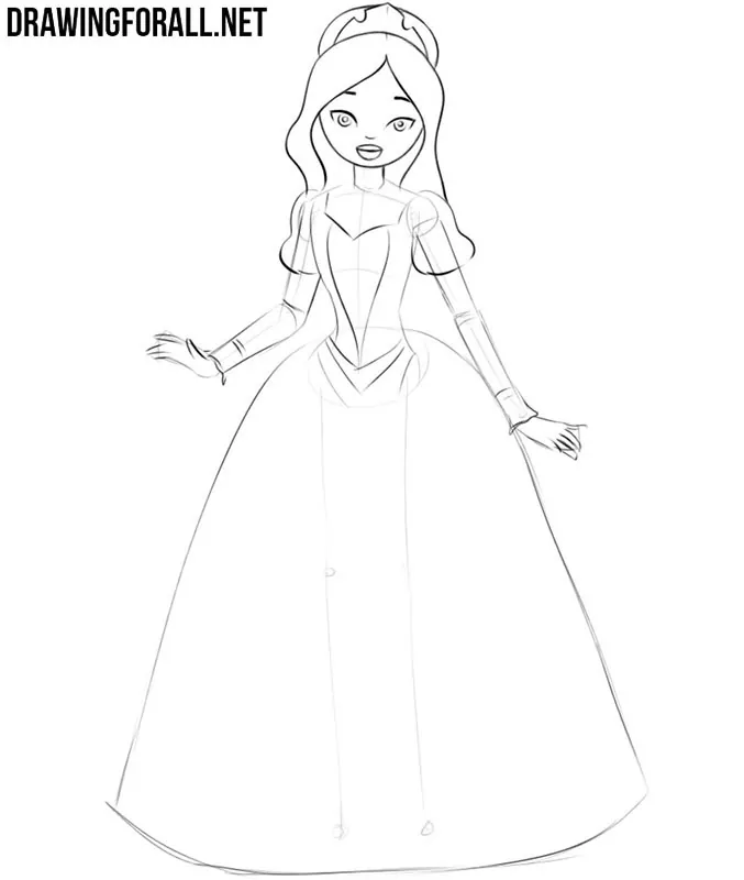 Princess easy drawing tutorial