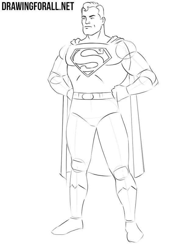 How to draw Superman for beginners