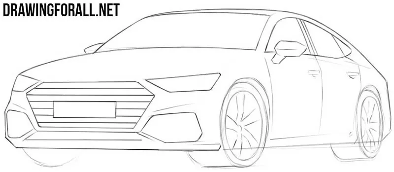 How to draw a cool car easy