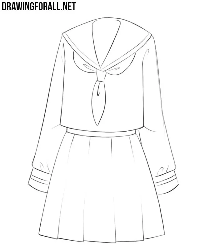 Dress Anime Girl Drawing HD Png Download  Transparent Png Image  PNGitem