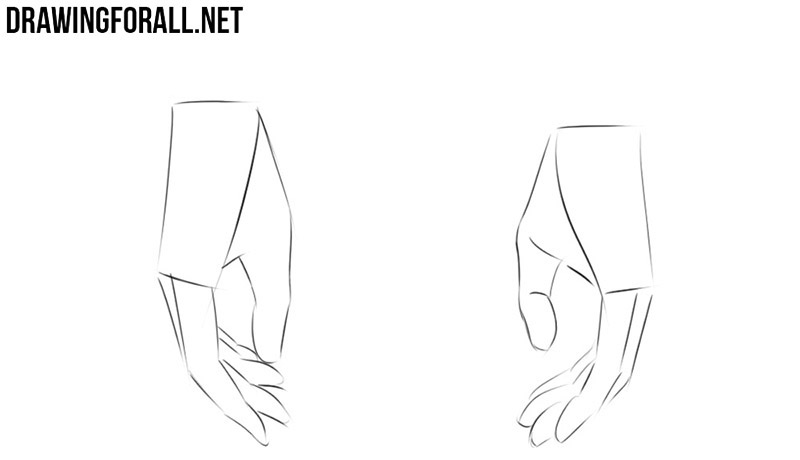 How to draw anime hands step by step