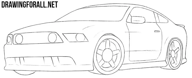 Muscle car drawing tutorial