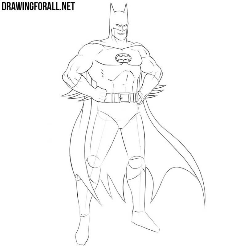 How to draw Batman full body