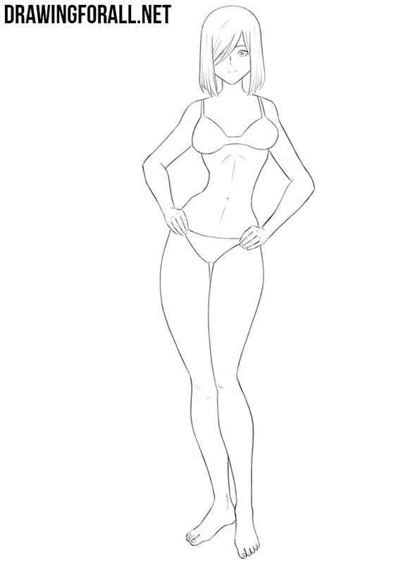 How to draw an anime female body