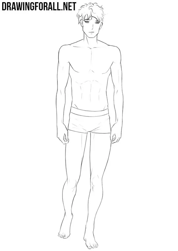 How to draw anime body male