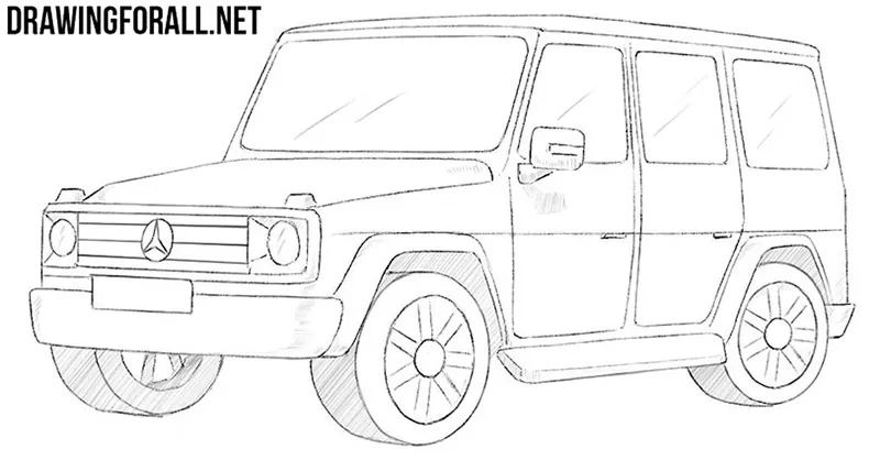 How to Draw a SUV Gloster car step by step - [10 Easy Phase]