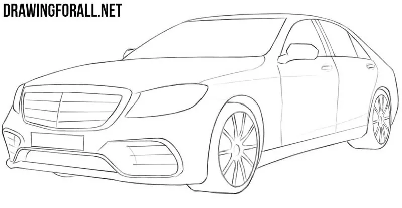 How to draw a car step by step