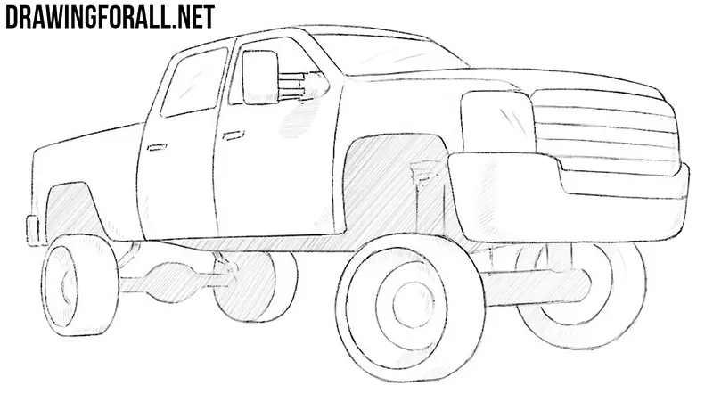 How to draw a truck easy