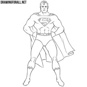 How to draw Superman step by step