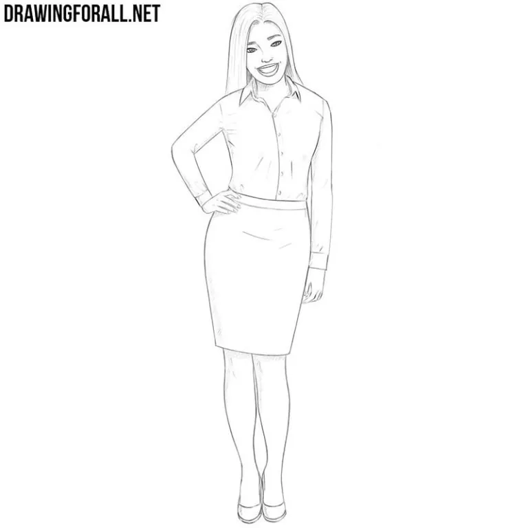 How to draw a girl step by step