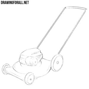 How to draw a lawn mower