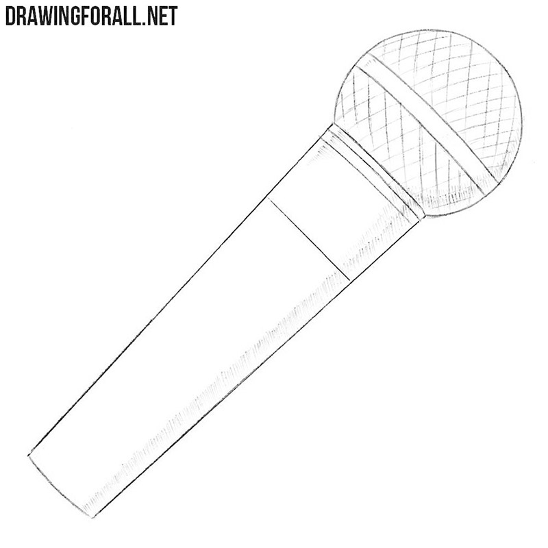 How to Draw a Microphone.