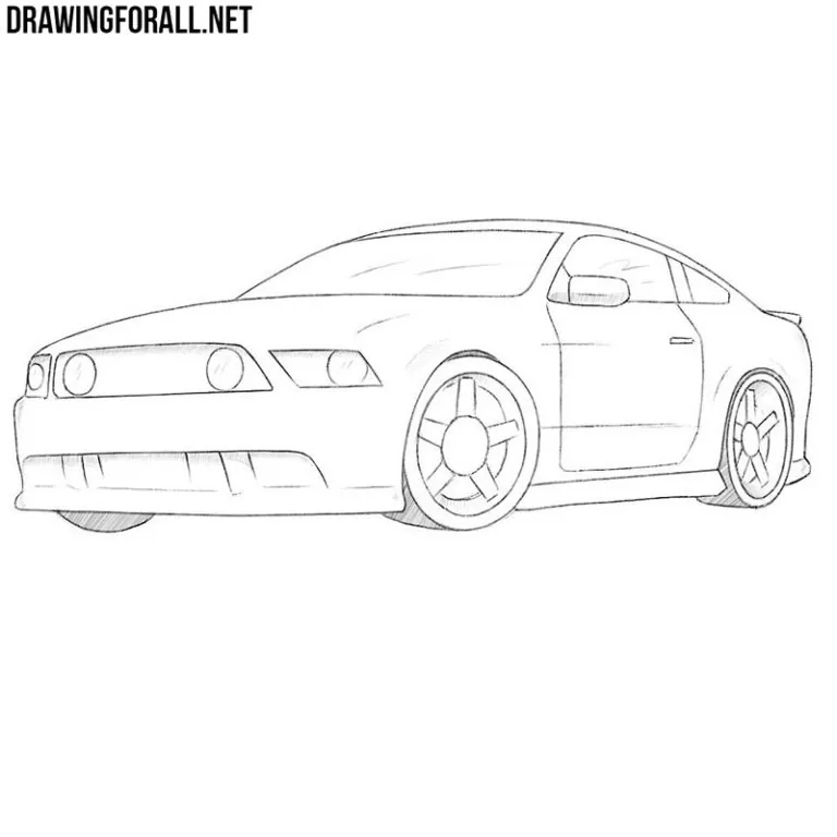 How to draw a muscle car