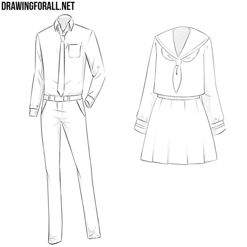 Drawing Clothing Anime Dress Art Battle Dress Uniform transparent  background PNG clipart  HiClipart