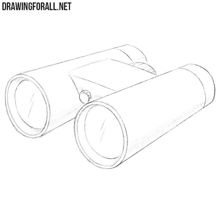 How to draw binoculars