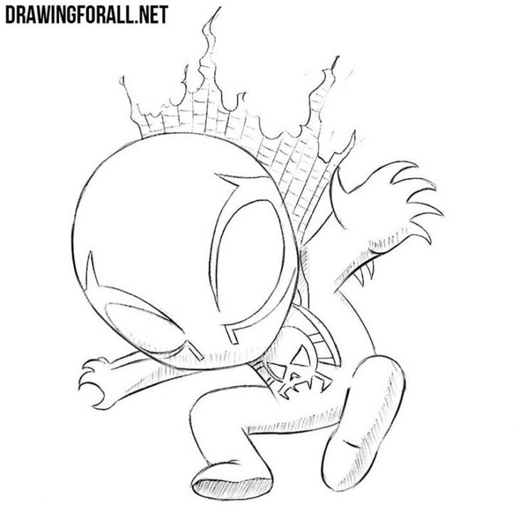 How to draw chibi superhero | Drawingforall.net