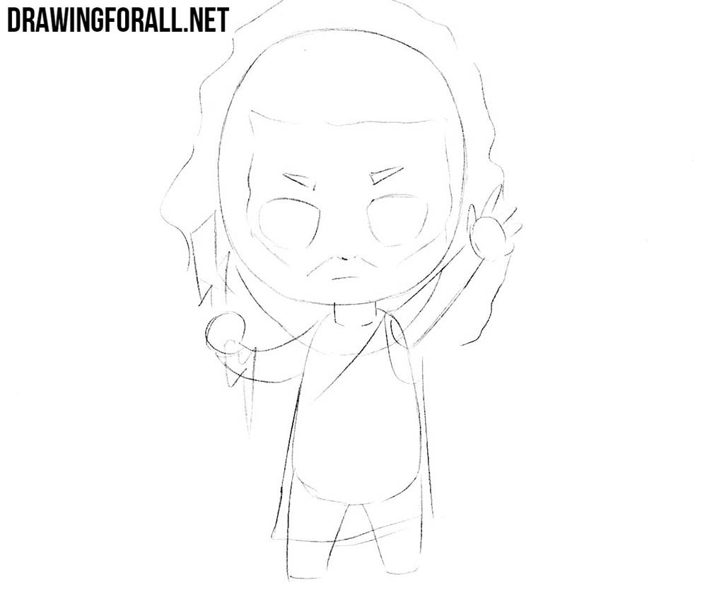 Adding Zeus’s beard, hair, facial features, fingers, and lightning bolt
