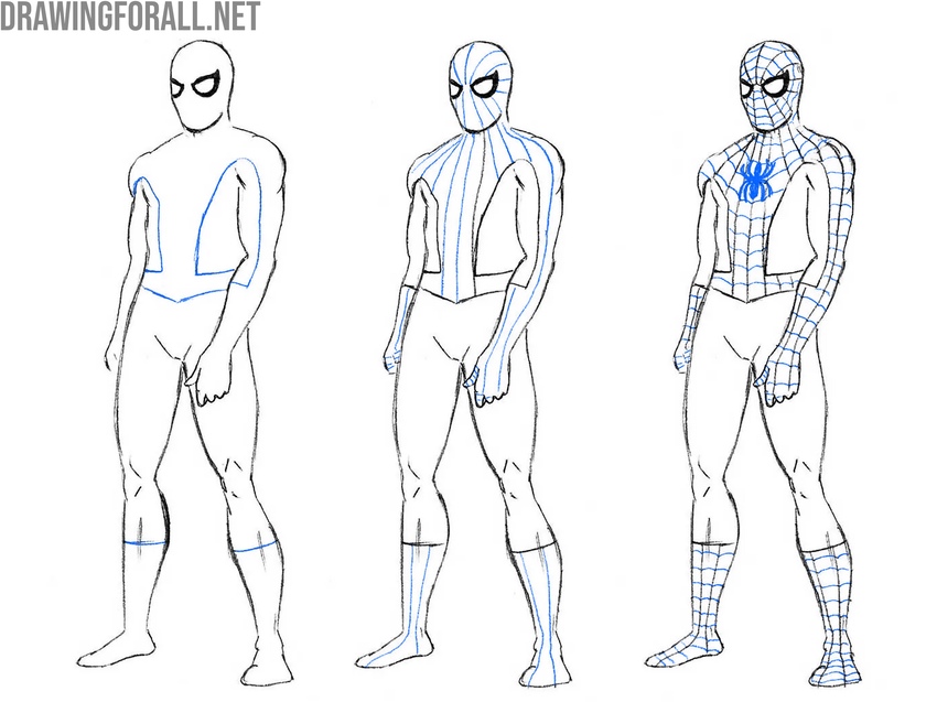 How to draw Spider-Man’s web pattern